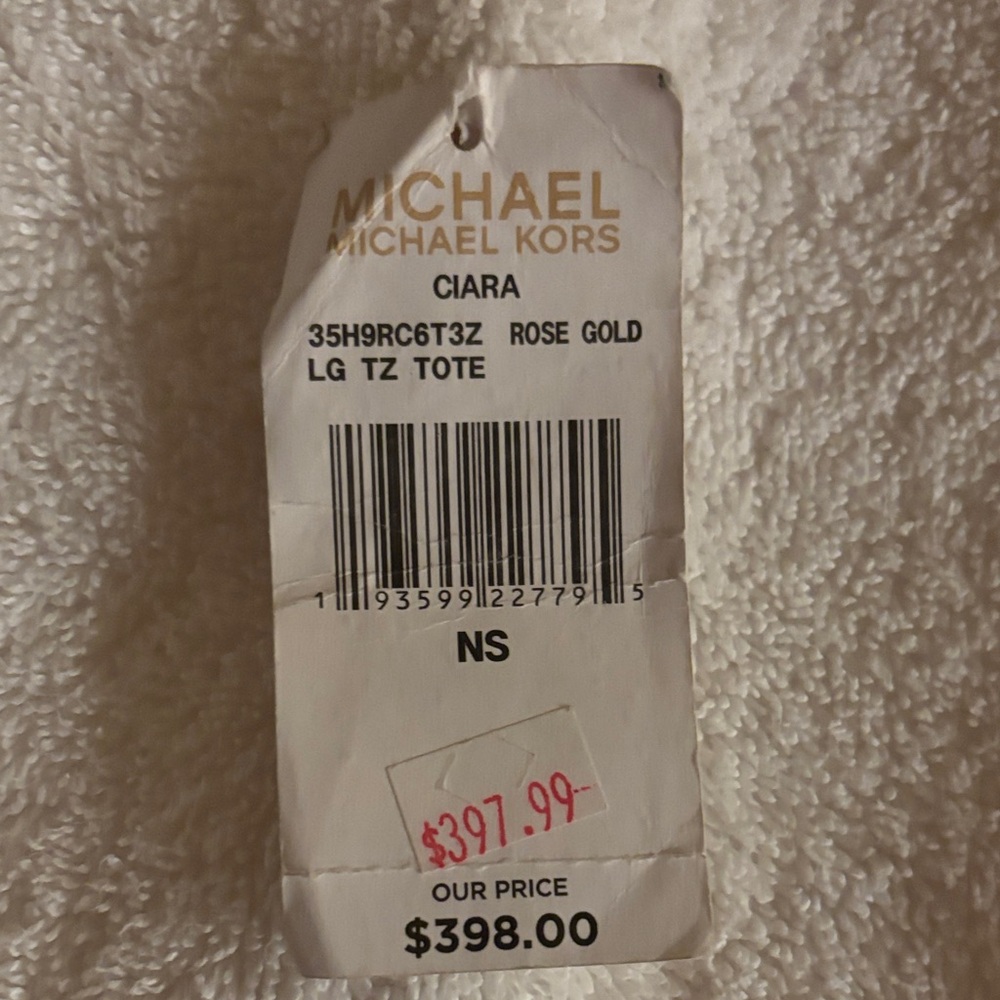 Rare Michael Kors Ciara Metallic Rose Gold Tote - Picture 12 of 12